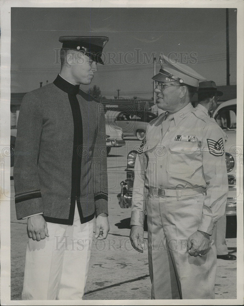 1950 Press Photo Cadet Robert F.Rogers &amp; his Father. - Historic Images