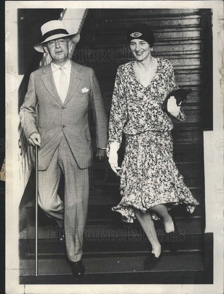 1929 Press Photo Henry Huddleston Rogers Colonel Lady - Historic Images