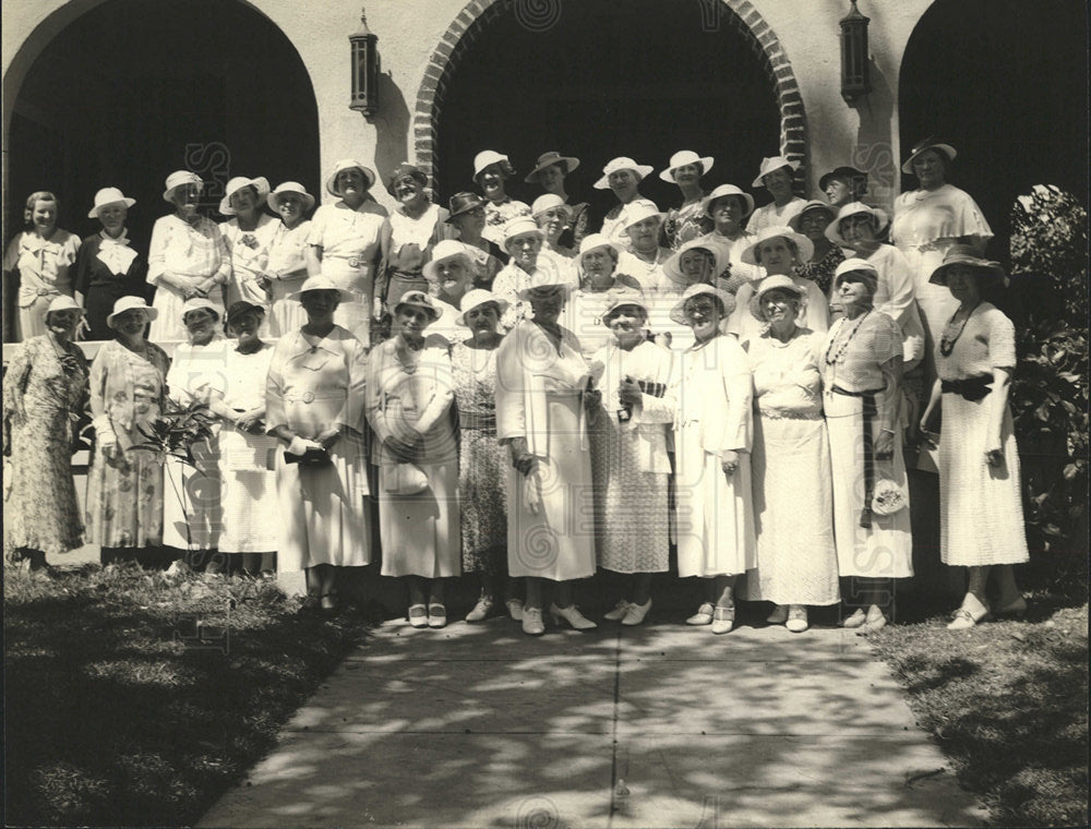 Press Photo Detroit Florida together Society White Gown - Historic Images