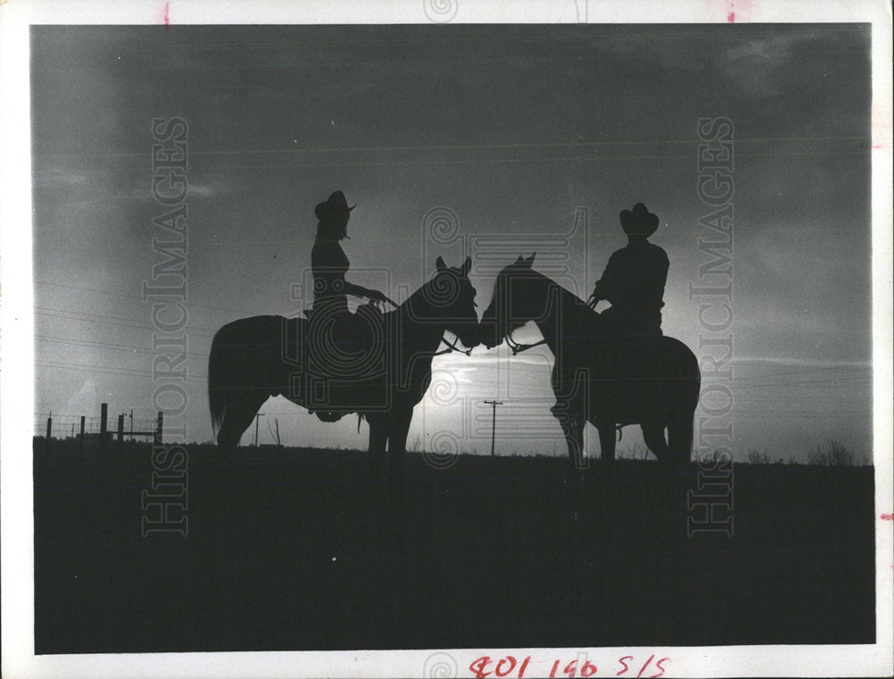 1971 Press Photo Gerry Judi Miller Flying M Ranch - Historic Images