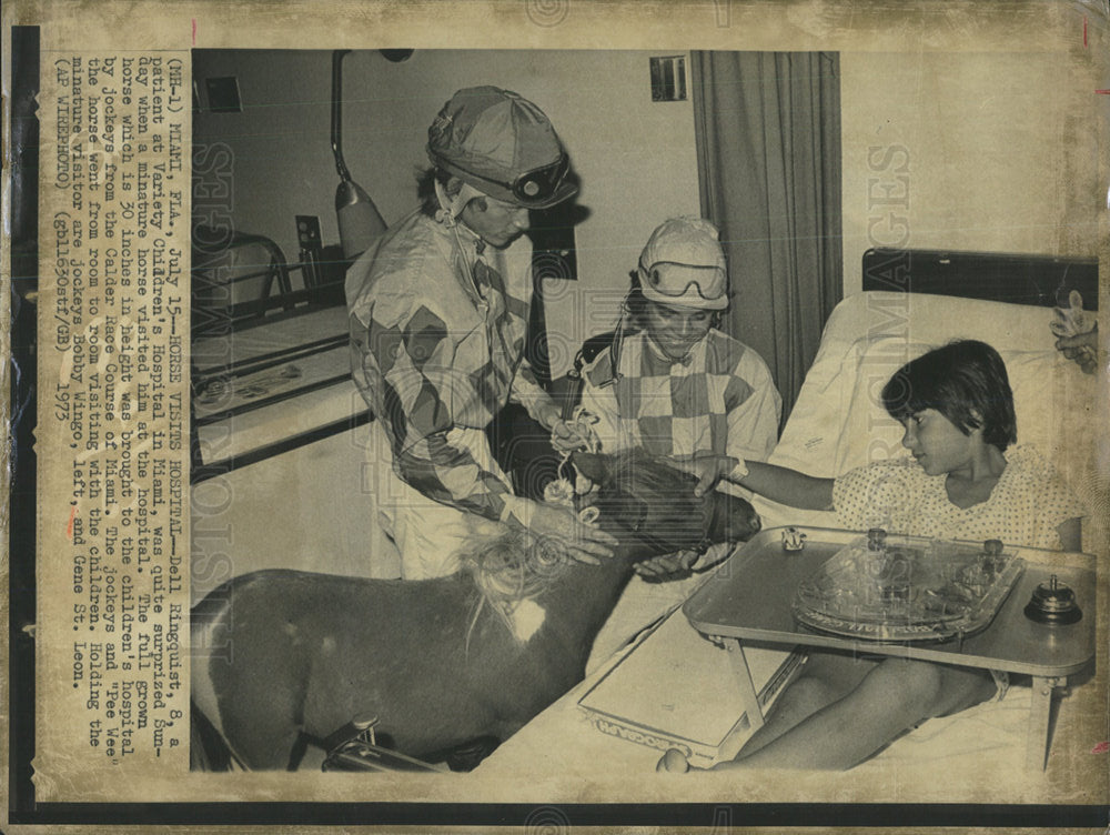 1973 Press Photo Patient Dell Ringquiist Horse Therapy - Historic Images