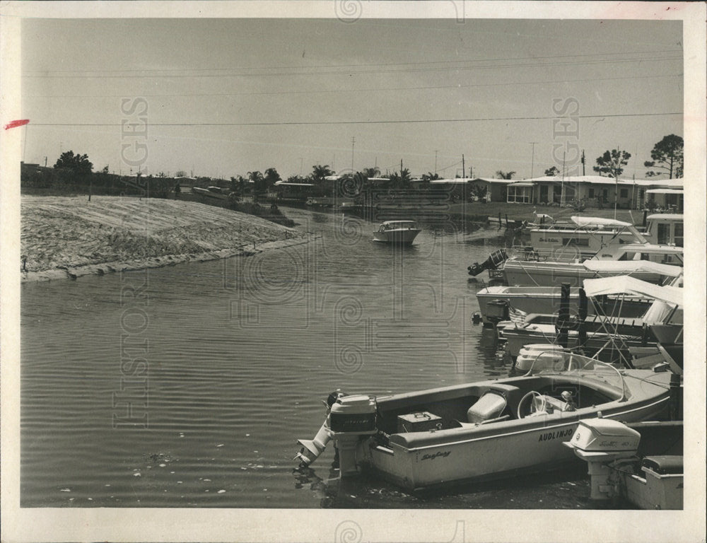 1962 Press Photo Port Charlotte Florida Boat Traffic - Historic Images