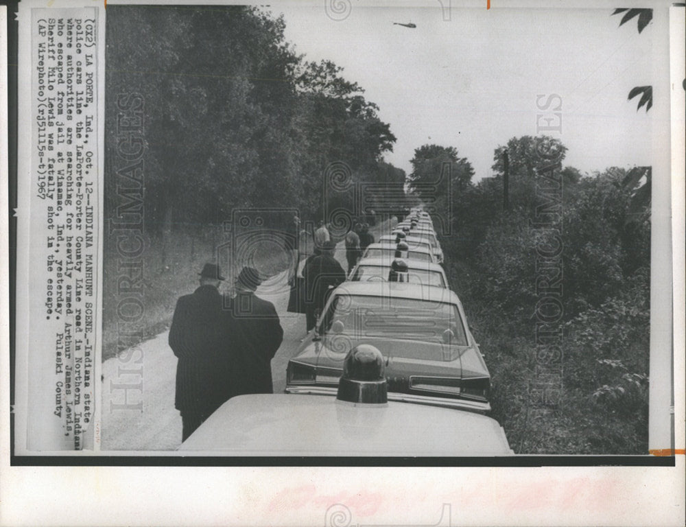 1967 Press Photo Arthur James Lewis Police Manhunt - Historic Images