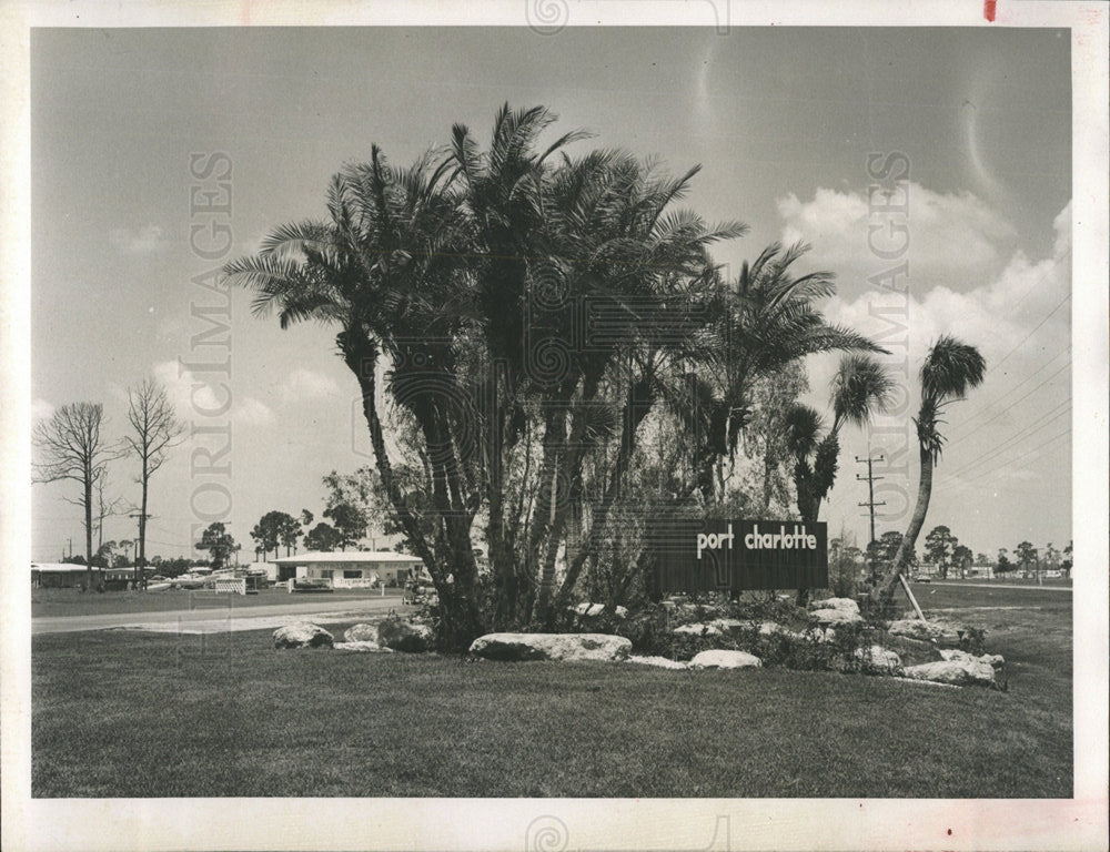 1962 Press Photo Port Charlotte Parkway Beautification - Historic Images