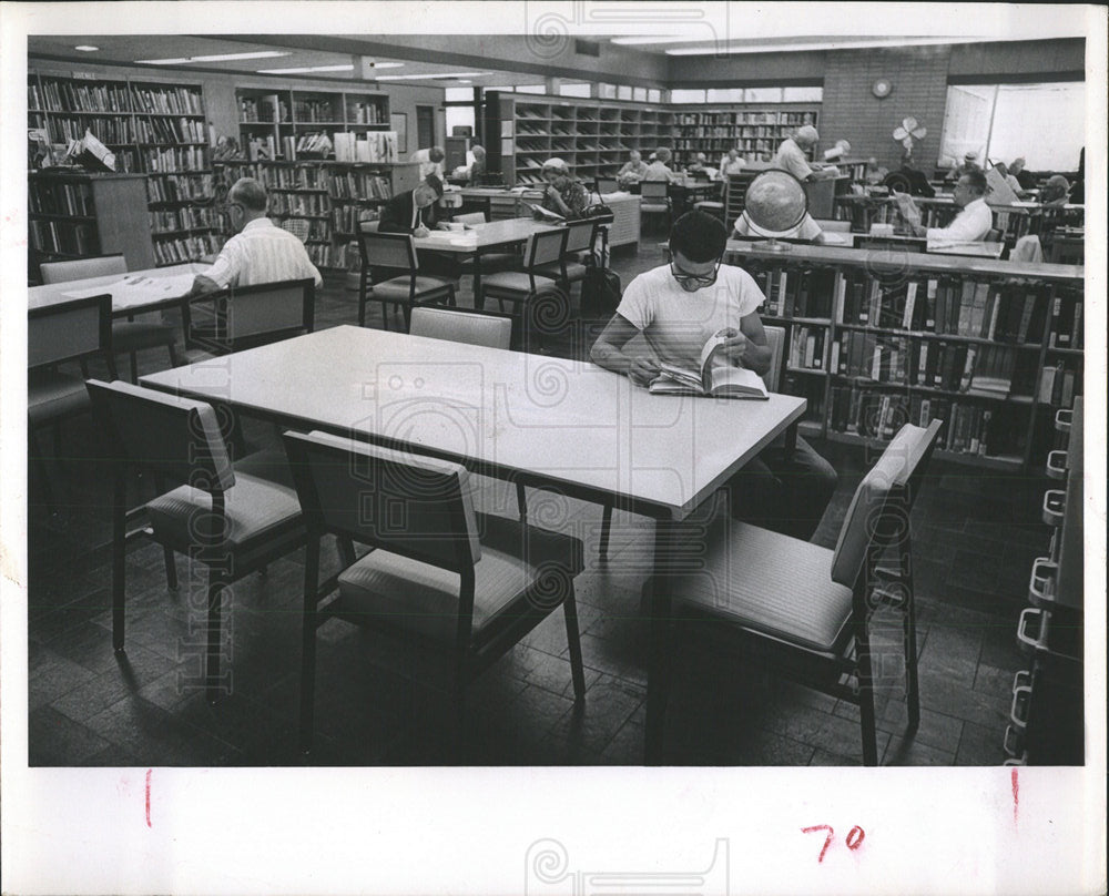 1964 Press Photo Mirror Lake Library Renovation - Historic Images