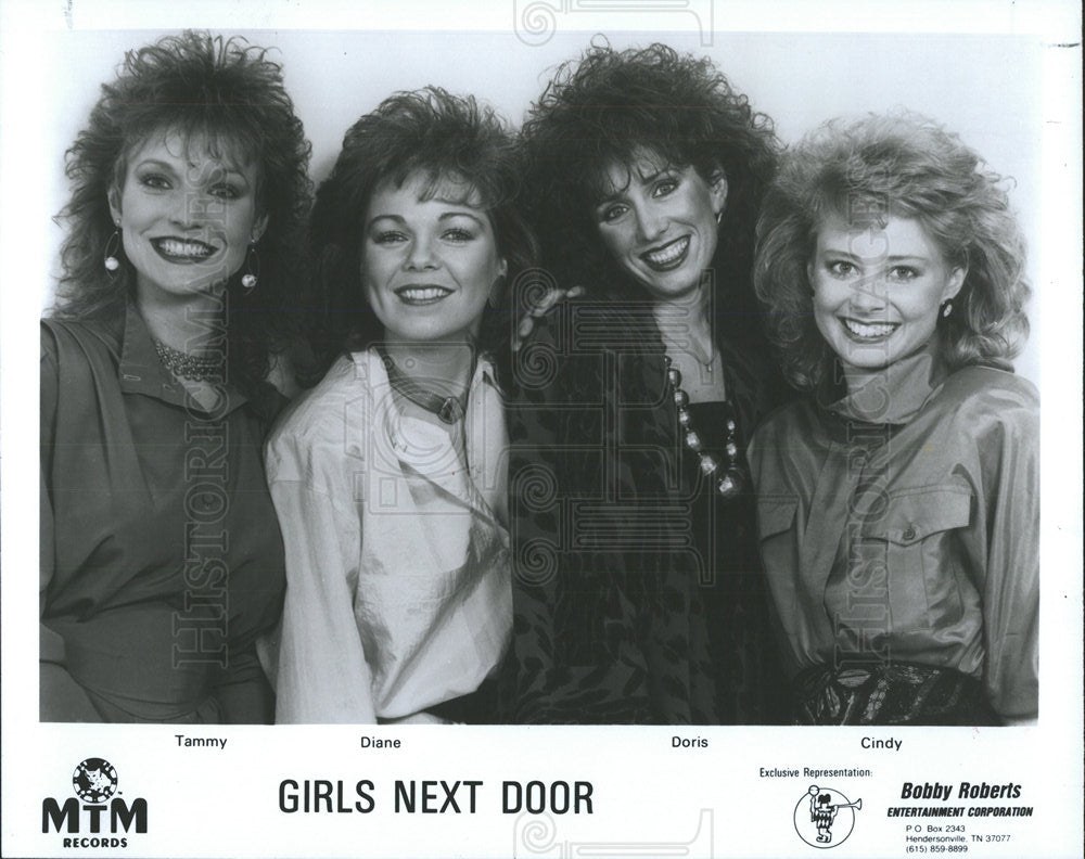 1987 Press Photo Music Group Girls Next Door - Historic Images