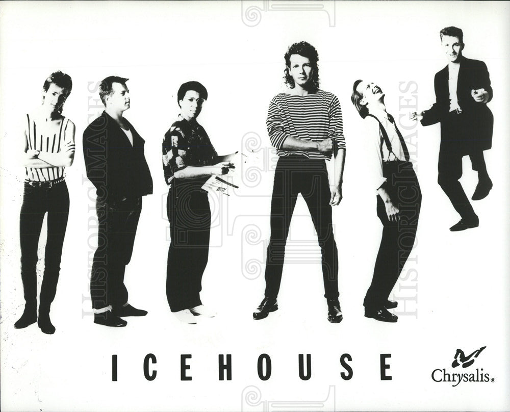 1987 Press Photo Group Icehouse - Historic Images