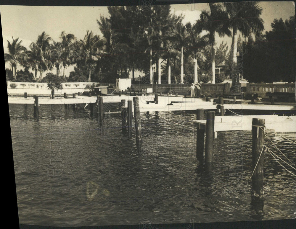 Press Photo Bradenton Florida Docks - Historic Images