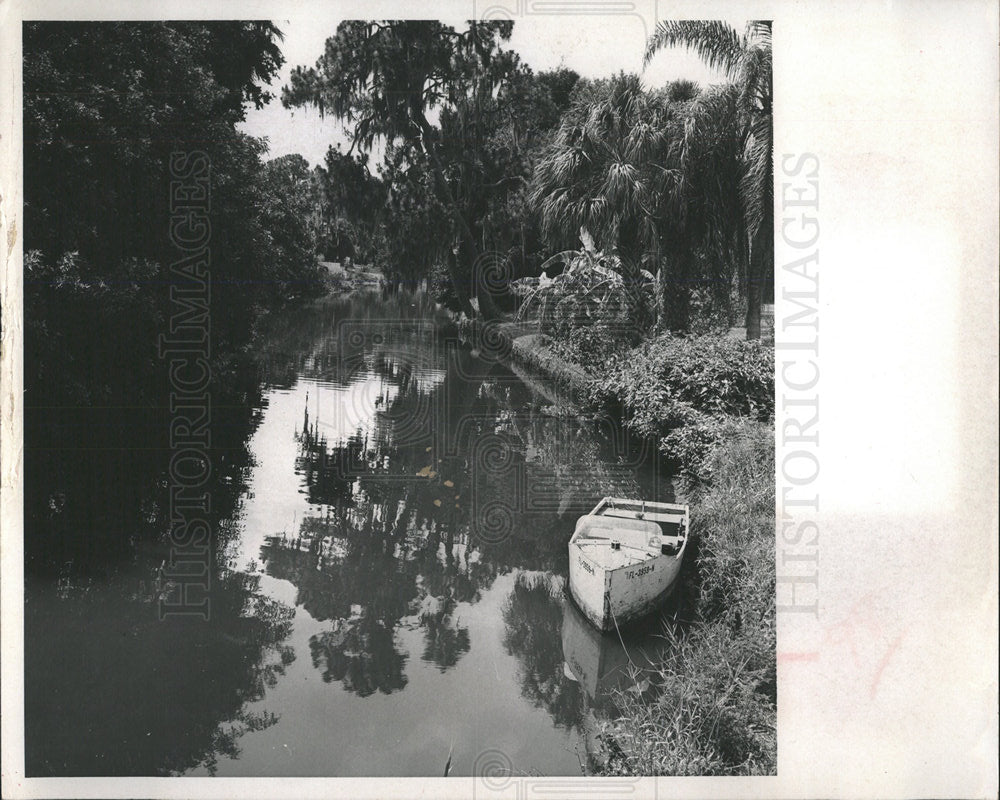 1965 Press Photo Bradenton Florida Dredging Wares Creek - Historic Images