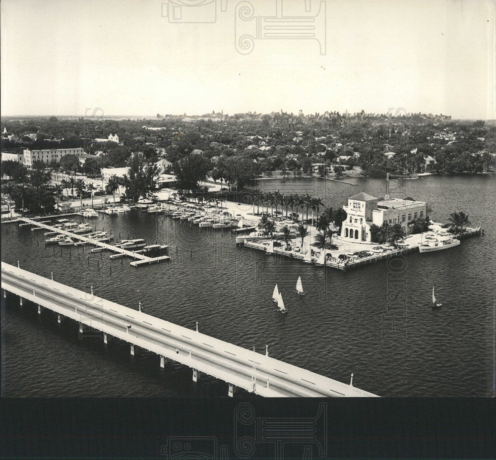 Press Photo Bradenton Florida Harbor Boats Commerce - Historic Images