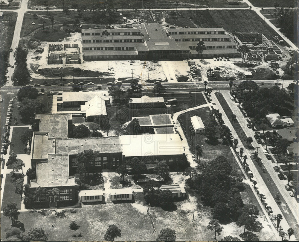 1955 Press Photo Aerial View South Manatee Junior High - Historic Images