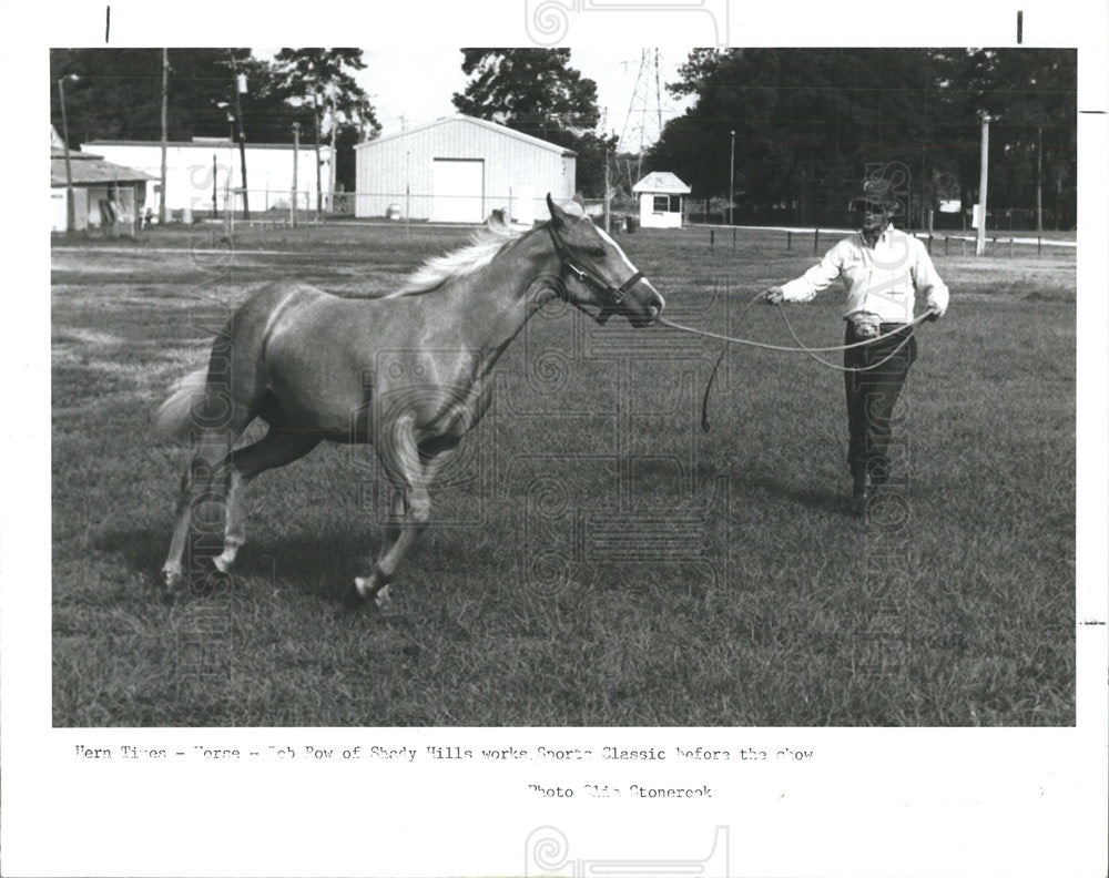 1990 Press Photo Bob Row Sports Classic Horse Show - Historic Images