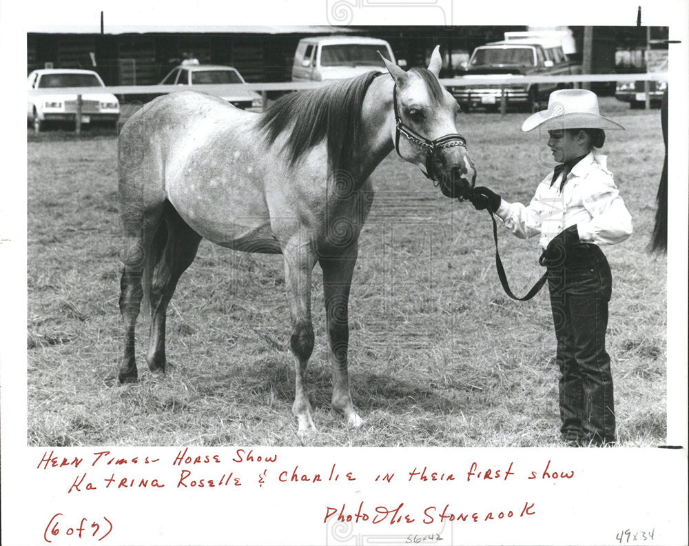 1988 Press Photo Katrina Roselle Charlie Show Horse - Historic Images