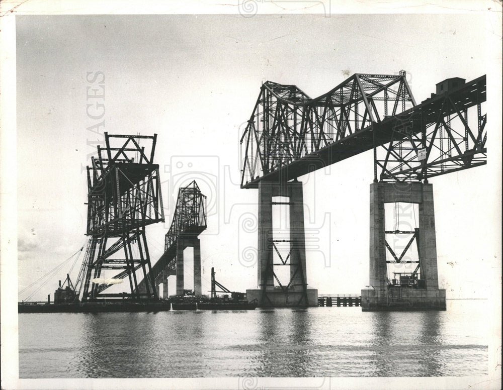 1968 Press Photo Sunshine Skyway Bridge Near Completion - Historic Images