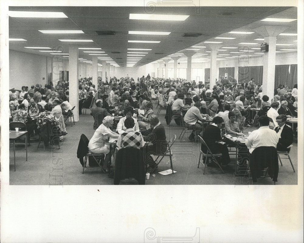 1977 Press Photo Bridge Playing Cards Game Tournament - Historic Images