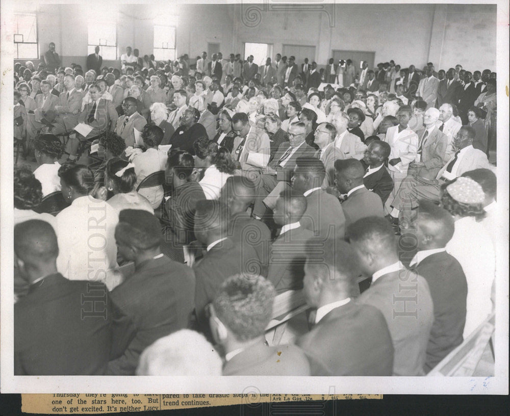 1954 Press Photo Manatee Co Citizens Attend Ceremonies - Historic Images