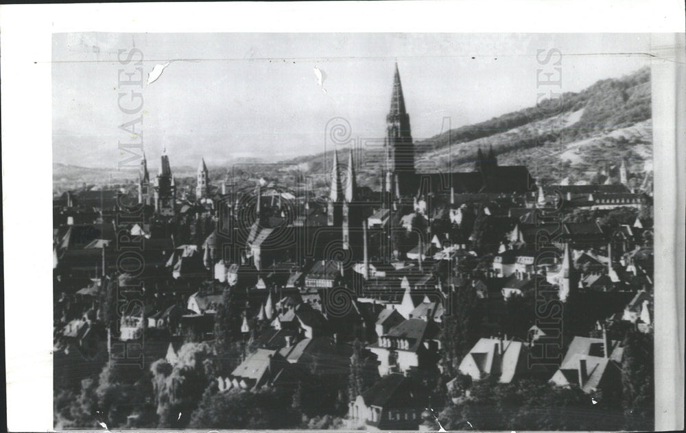 1940 Press Photo Freiburg Germany Aerial View - Historic Images