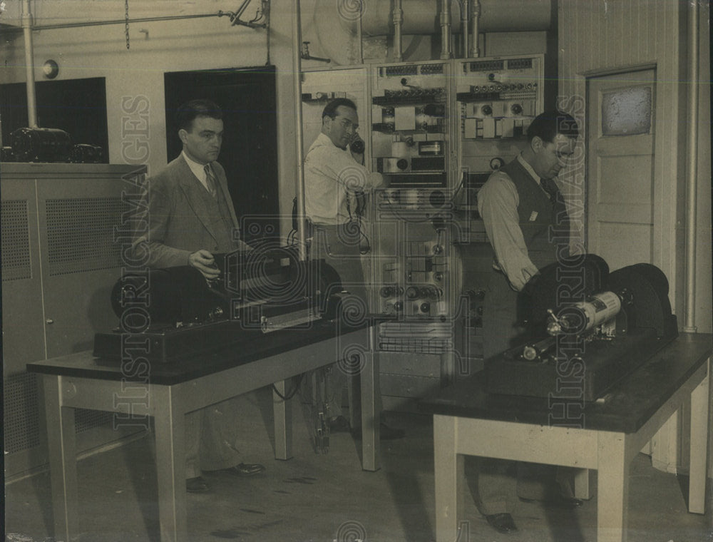 Press Photo Wirephoto Equipment Room - Historic Images