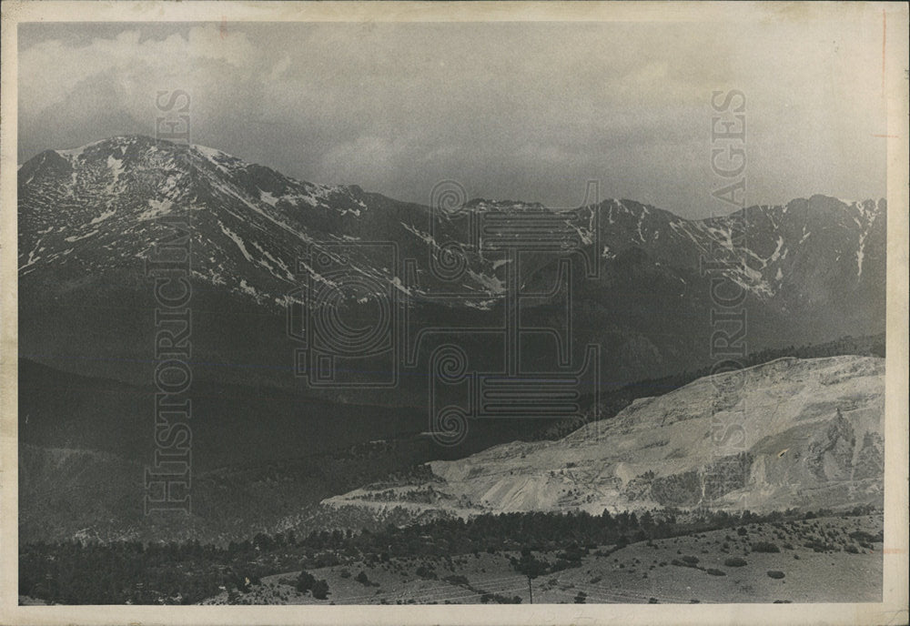 1970 Press Photo Scar On The Mountain Pikes Peak - Historic Images