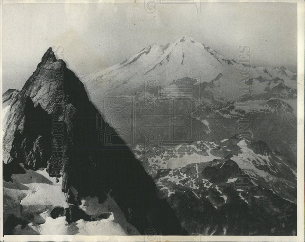 Press Photo United States/Snowcapped Mountains - Historic Images
