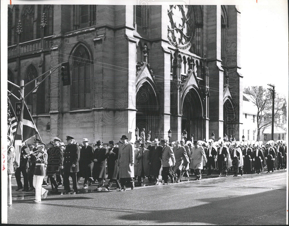 1959 Press Photo Catholic Communion Breakfast/Cathedral - Historic Images