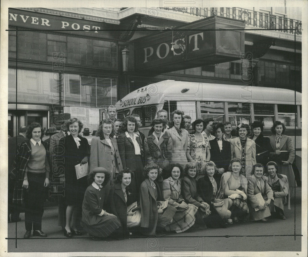 1945 Press Photo High School Students/Denver Post - Historic Images