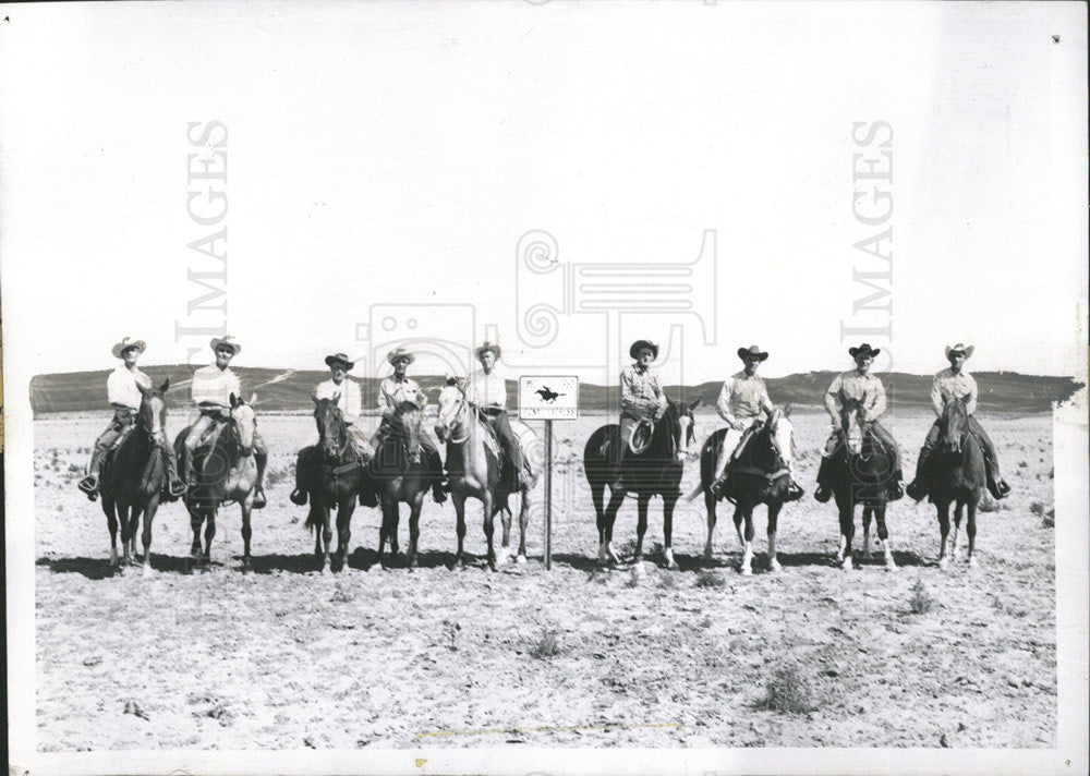 1960 Press Photo Colorado Riders Pony Express Re-run - Historic Images