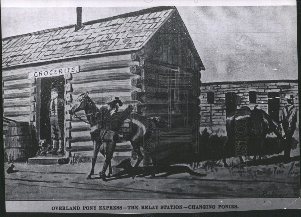 1960 Press Photo Overland Pony Express Relay Station - Historic Images