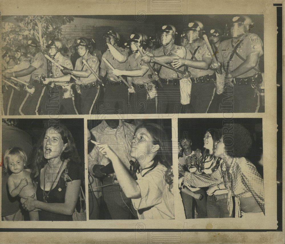 1972 Press Photo Flamingo Park Protesters Miami Beach - Historic Images