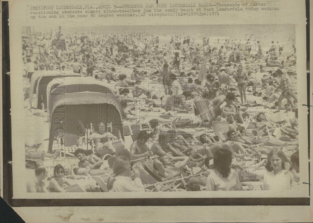 1971 Press Photo Jam Fort Lauderdale beach Student - Historic Images