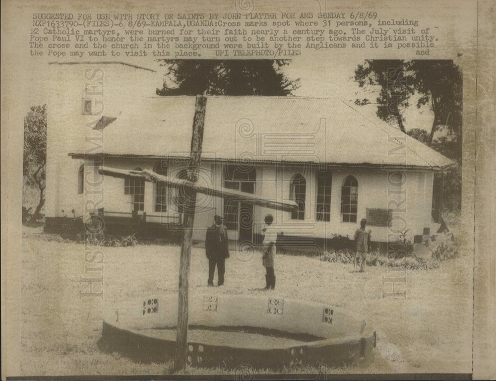 1969 Press Photo Uganda Memorial Catholic Martyrs - Historic Images