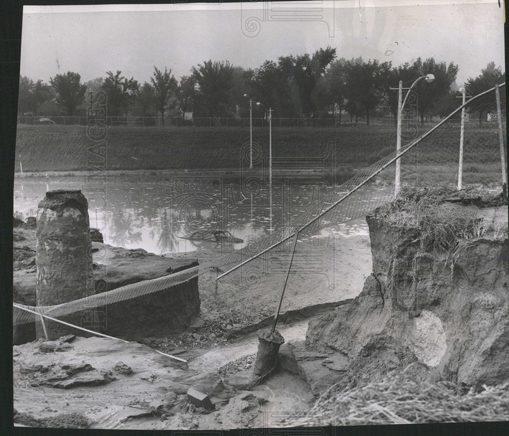 1956 Press Photo Floods Valley Highway Denver - Historic Images