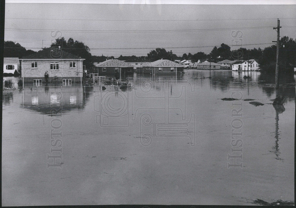 1956 Press Photo Denver Flood - Historic Images