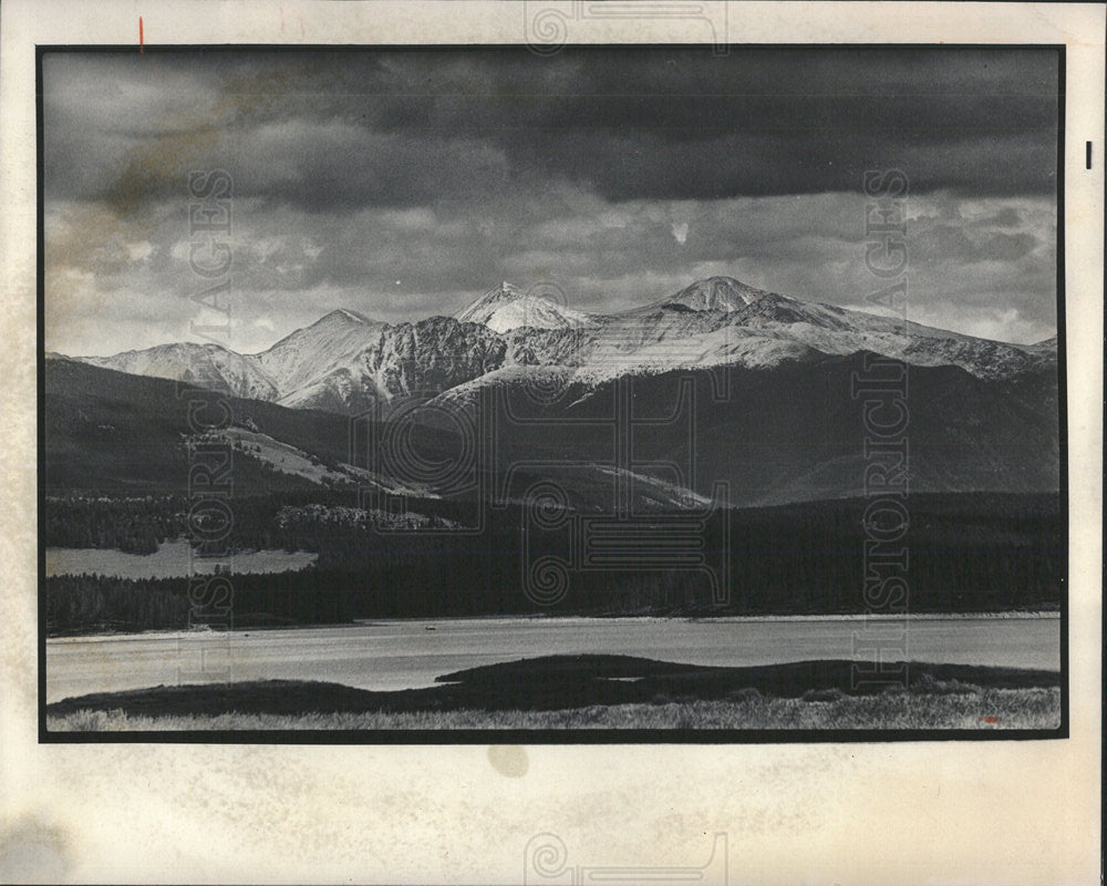 1976 Press Photo Dillon Dam &amp; Reservior Colorado - Historic Images