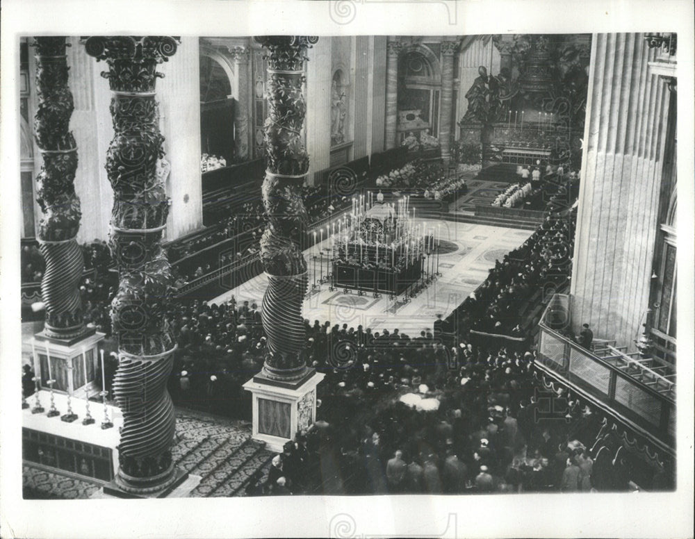 Press Photo Basilica St.Peter Rome Pope Plux XI seed - Historic Images