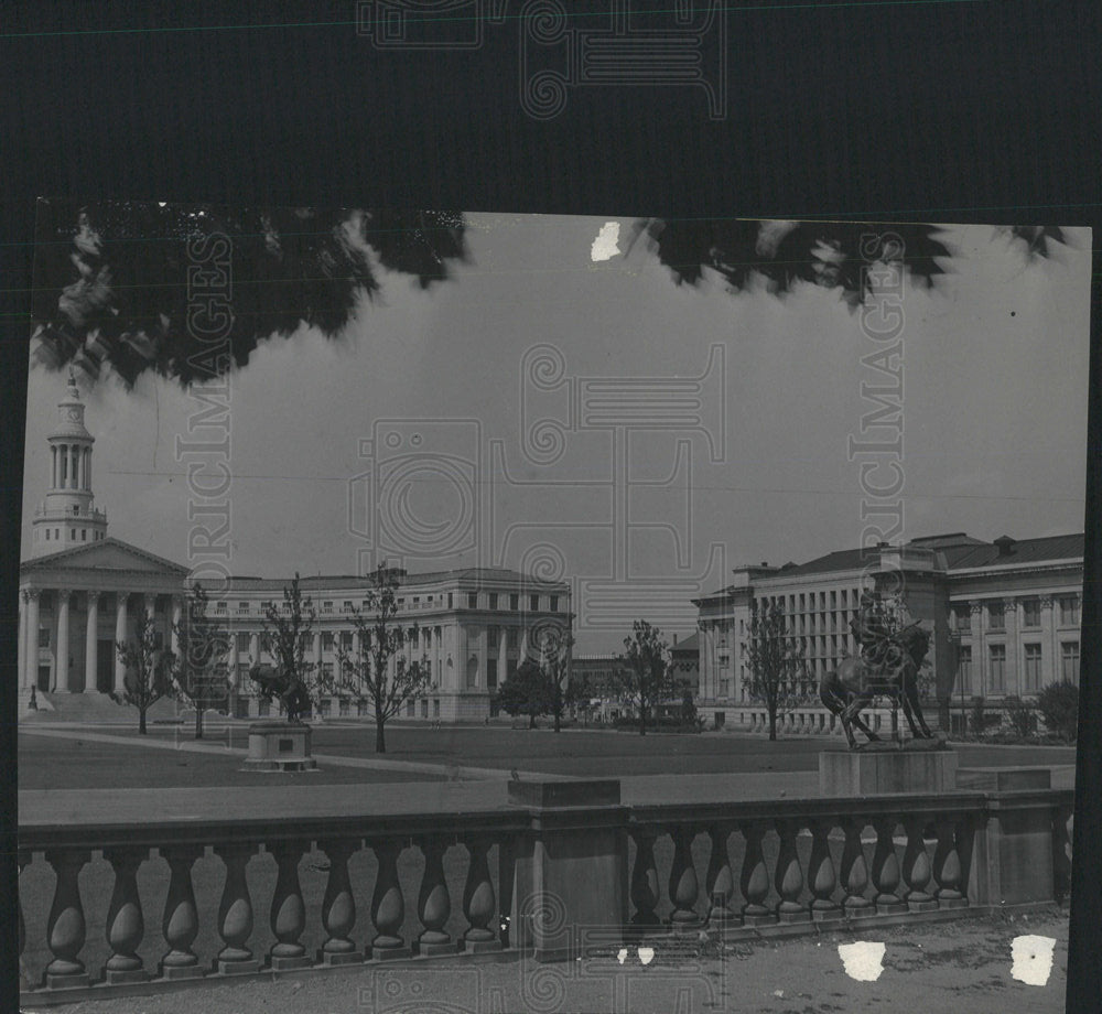 1940 Press Photo City County Building Denver Colorado - Historic Images