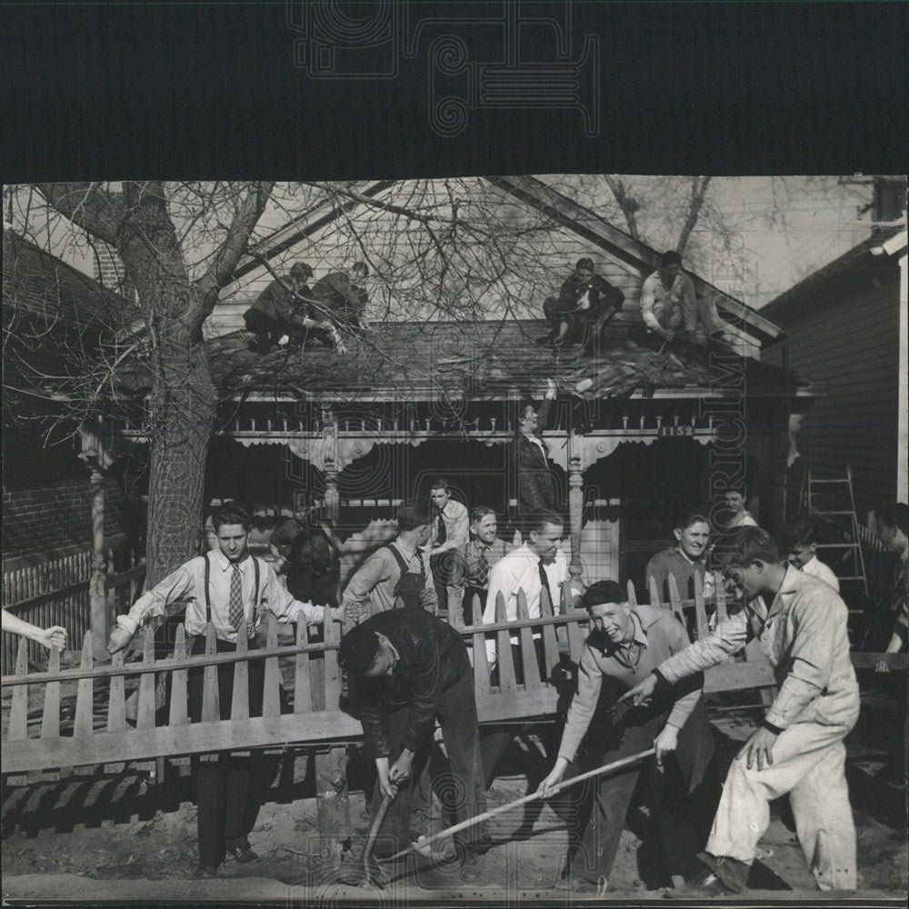 1938 Press Photo National Paint-Up Clean-Up Week Denver - Historic Images