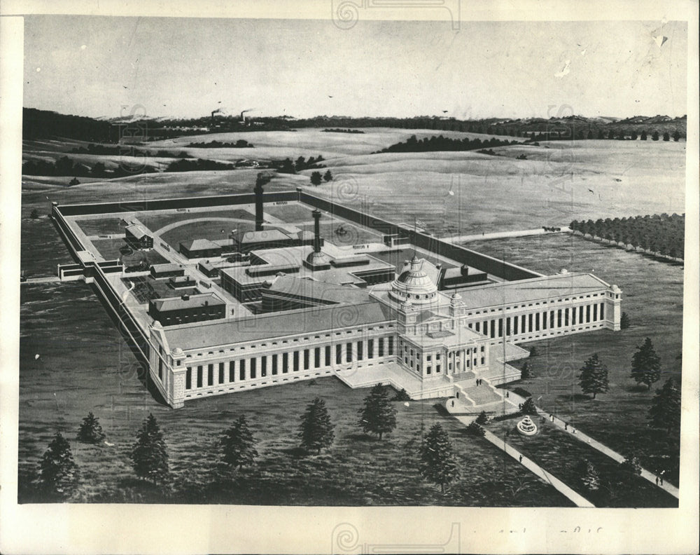 1931 Press Photo General View Federal Penetentiary - Historic Images