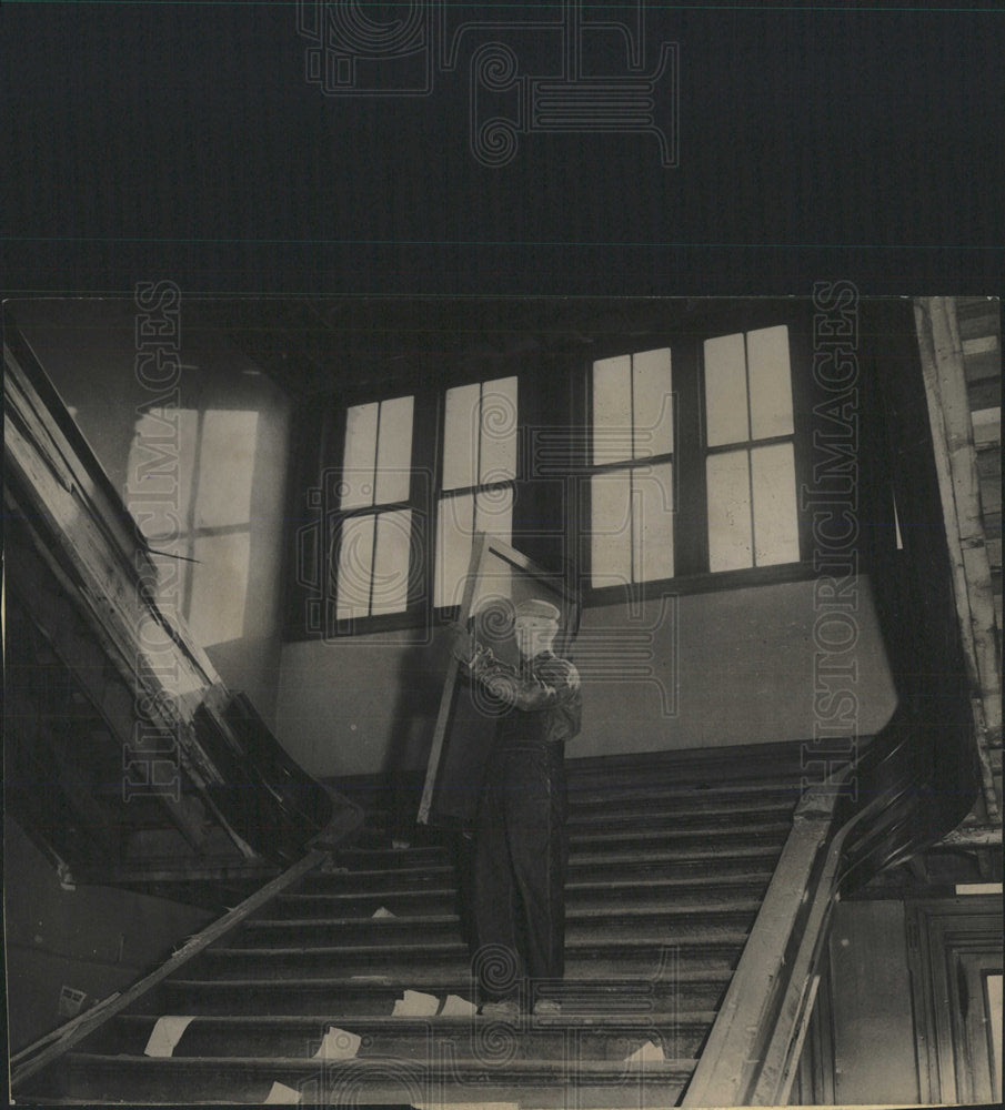 1933 Press Photo Court House Staircase Fort form - Historic Images