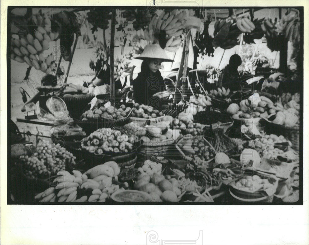 1986 Press Photo Thailand Market Commercial Gastronomic - Historic Images