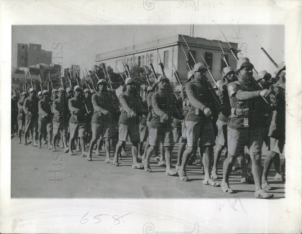 1940 Press Photo Egyptian Troops British Territorial - Historic Images