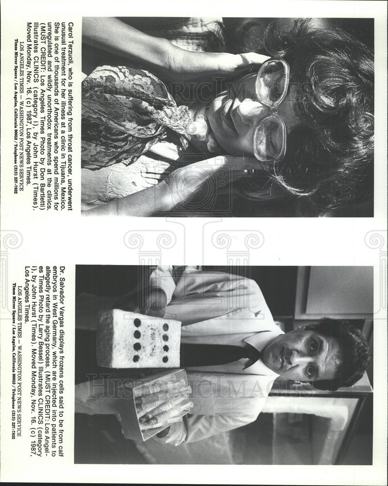 1987 Press Photo Cancer Treatments - Historic Images