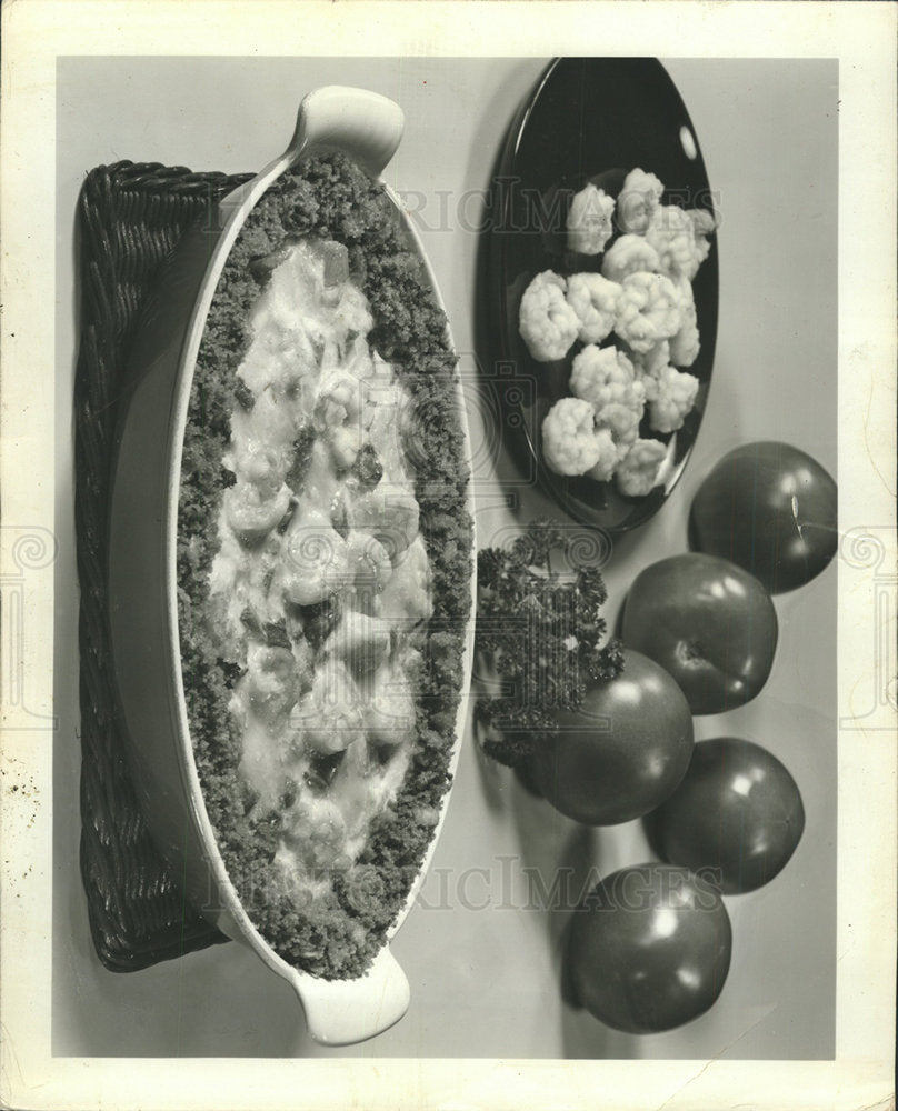 1966 Press Photo Shrimp Tomato Casserole - Historic Images