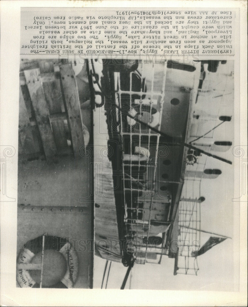1971 Press Photo Melampus Abandoned Suez canal Jack - Historic Images