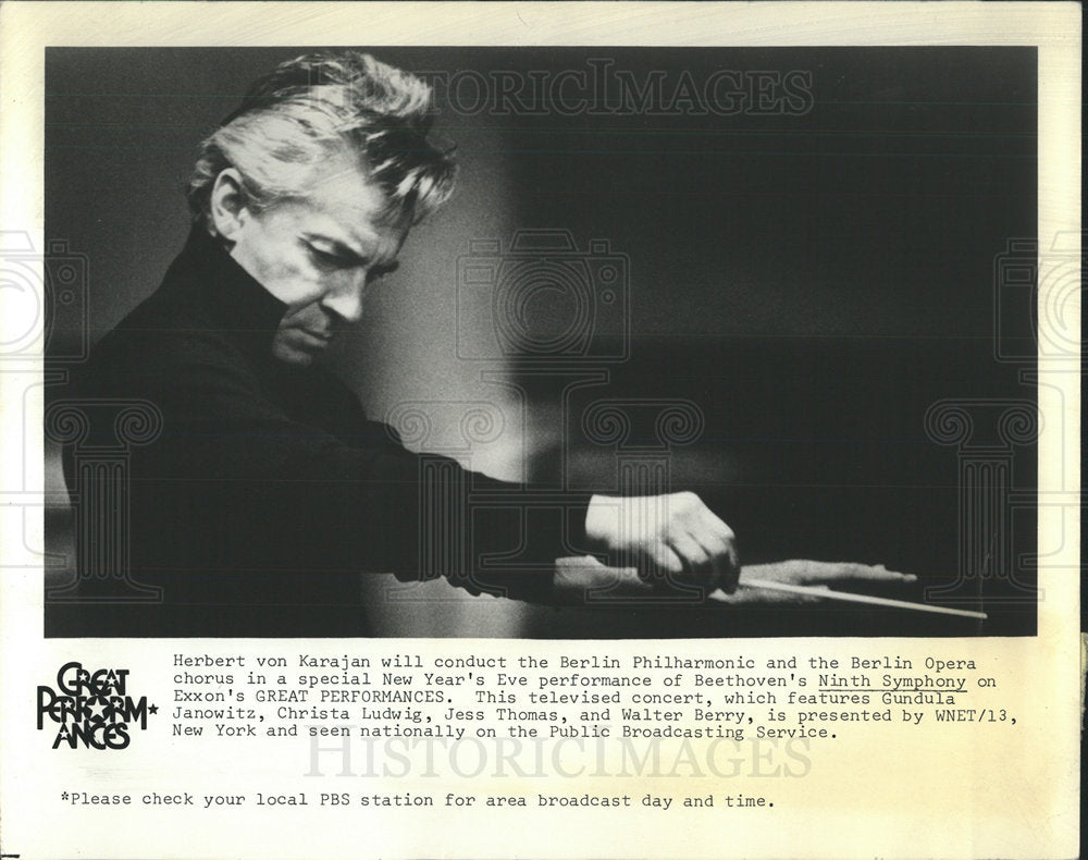 1978 Press Photo Herbert Von Korajan Berlin Opera Choru - Historic Images