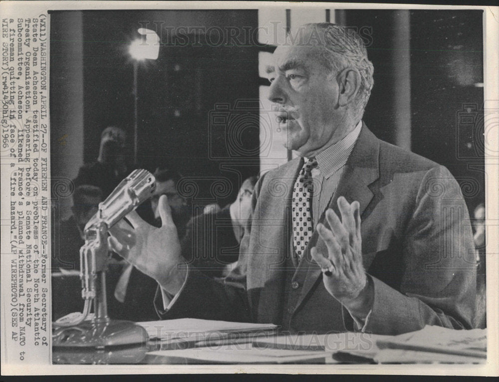 1966 Press Photo Former Secretary Of State Dean Acheson - Historic Images