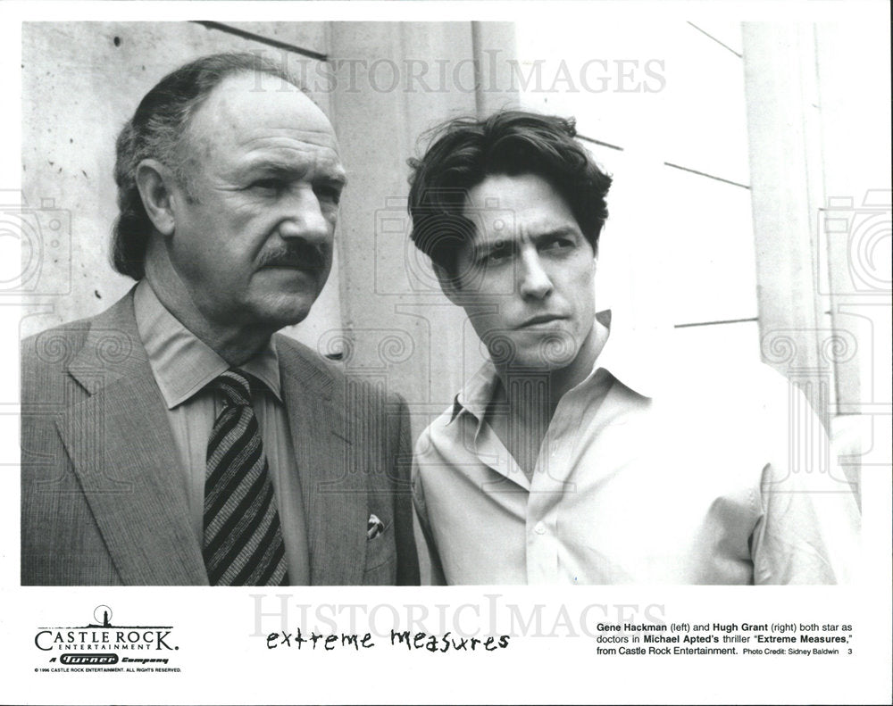 1996 Press Photo Michael Apted Gene Hackman Hugh Grant - Historic Images