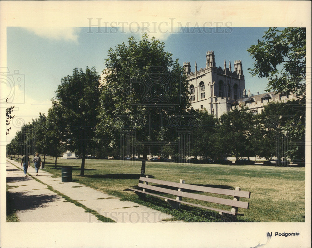 1991 Press Photo Chicago Midway Plaisance - Historic Images