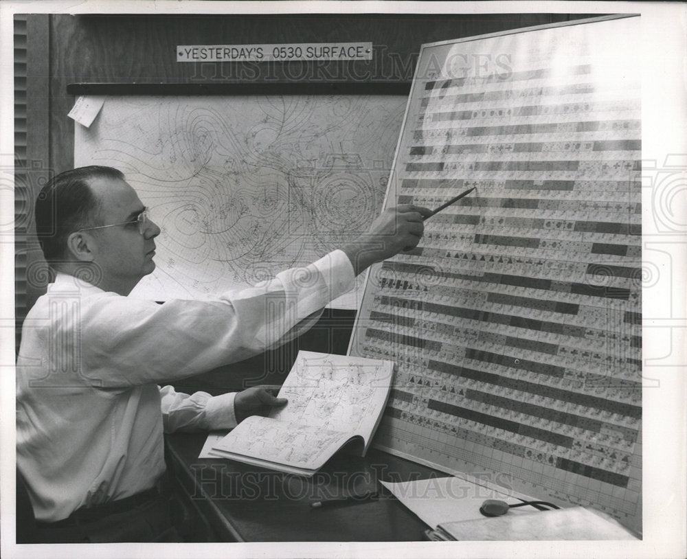 1953 Press Photo Meteorologist Dr Irving Krick - Historic Images