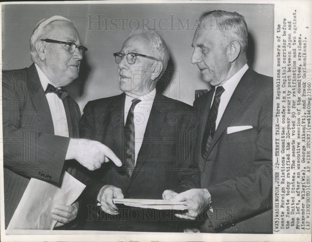 1960 Press Photo George Aiken American Politician Mich - Historic Images